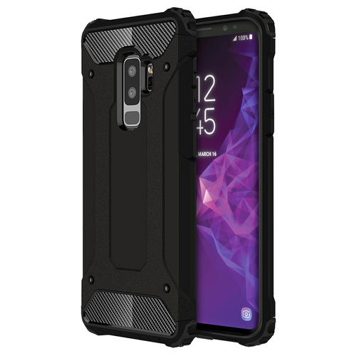 Military Defender Tough Shockproof Case for Samsung Galaxy S9+ (Black)